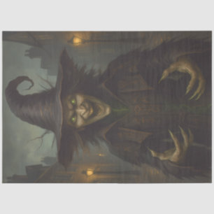 Papel De Seda Bruja asquerosa con ojos brillantes - Halloween ob