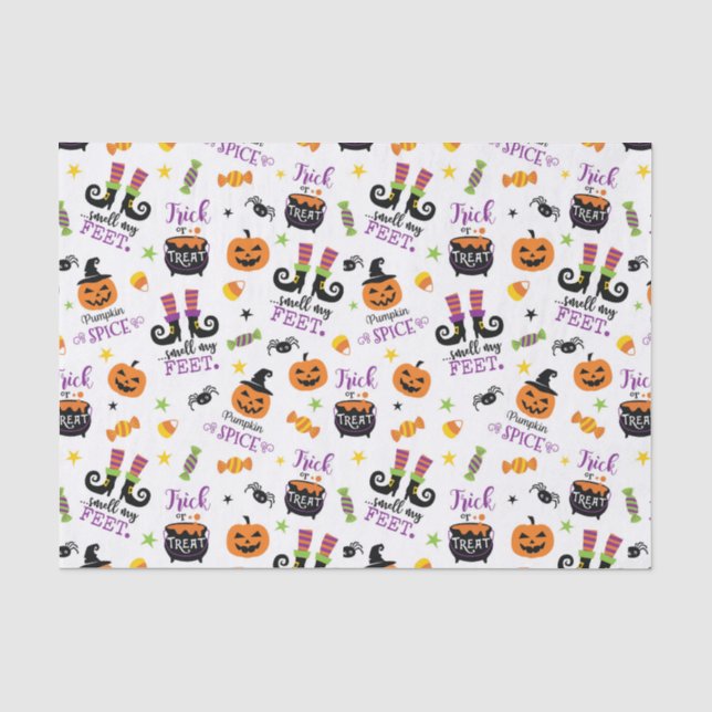 Papel De Seda Bruja de Calabaza (Anverso)