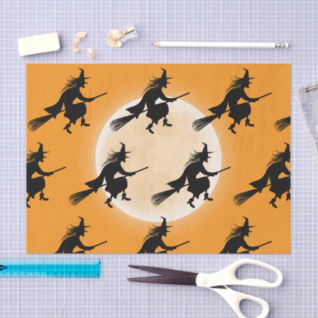 Papel De Seda Bruja de cumpleaños de Halloween para niños (Artesanía)