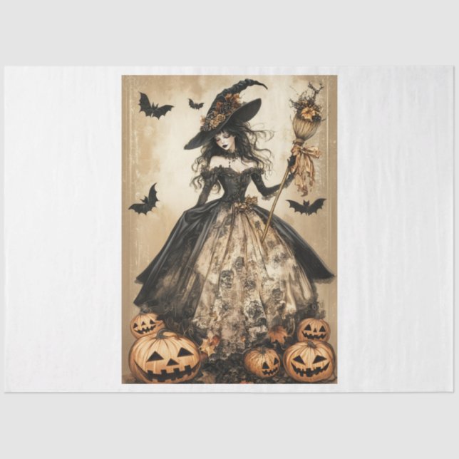 Papel De Seda Bruja de Halloween (Anverso)