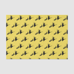 Papel De Seda Bruja en una escoba