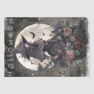 Papel De Seda Bruja floral mística