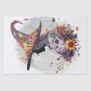Papel De Seda Bruja floral mística