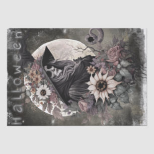 Papel De Seda Bruja floral mística