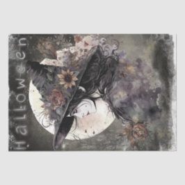 Papel De Seda Bruja floral mística