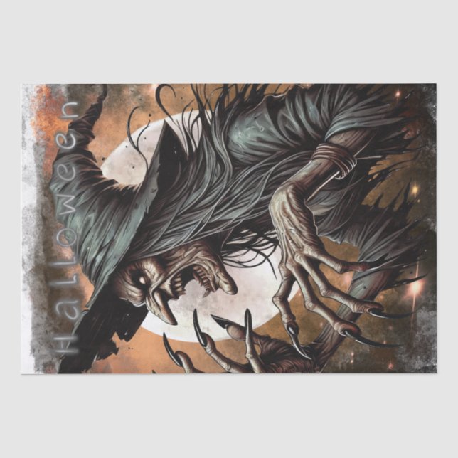 Papel De Seda Bruja malvada oscura (Anverso)