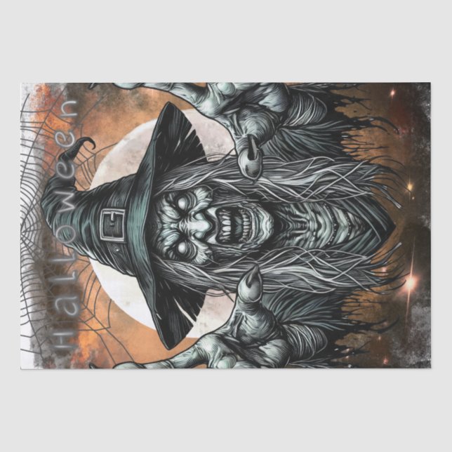 Papel De Seda Bruja malvada oscura (Anverso)