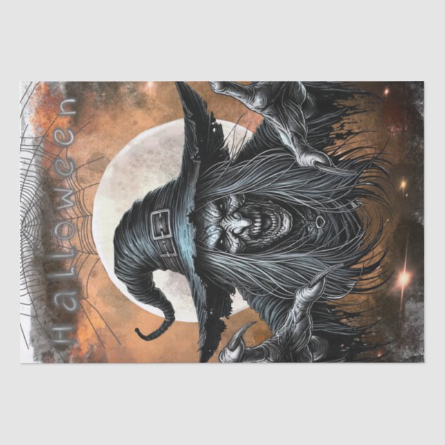 Papel De Seda Bruja malvada oscura (Anverso)
