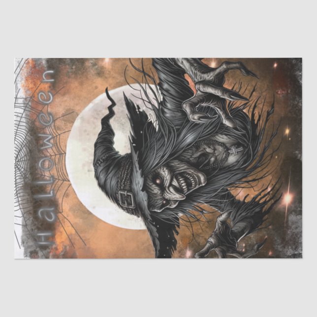 Papel De Seda Bruja malvada oscura (Anverso)