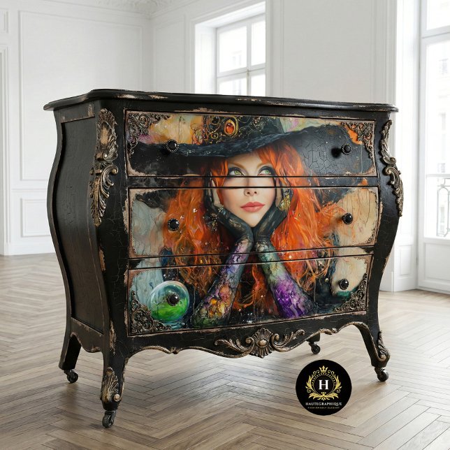 Papel De Seda Bruja Vintage de Halloween Decoupage  (Subido por el creador)