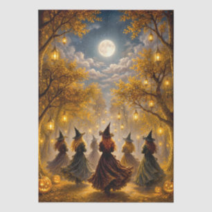 Papel De Seda Brujas En Un Bosque A La Luz De La Luna Arte De Fa