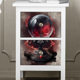 Papel De Seda Brujería | Bola de cristal mágica de guijarros roj