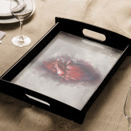 Papel De Seda Brujería | Corazón con goteo sangrado rojo y dorad