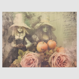 Papel De Seda Brujería de Halloween vintage (1)