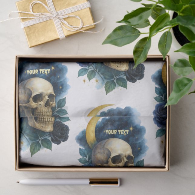 Papel De Seda Brujería estética floral gótica Halloween espeluzn (Regalo )