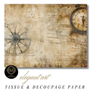Papel De Seda Brújula antigua reloj antiguo