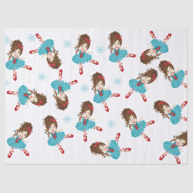 Papel De Seda Brunette Ballerina Tissue Paper (Anverso)