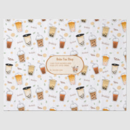 Papel De Seda Bubble Tea Business White