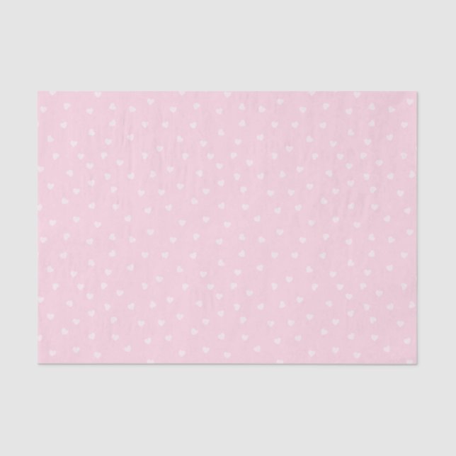 Papel De Seda Bubblegum Pink Hearts Gift Wrapping (Anverso)