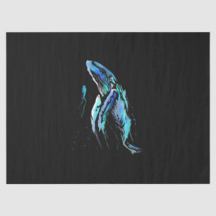 Papel De Seda Buceador Scuba Bumpback Ballena Regalo de buceo