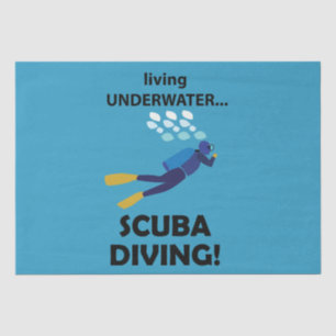 Papel De Seda Buceo Viviendo Bajo el Agua Buceo