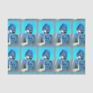 Papel De Seda Buda azul