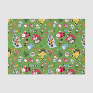 Papel De Seda Buddy the Elf and Navidades Icons Pattern
