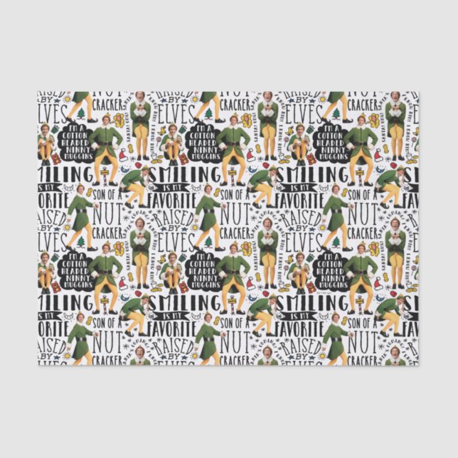 Papel De Seda Buddy the Elf Quote Pattern (Anverso)