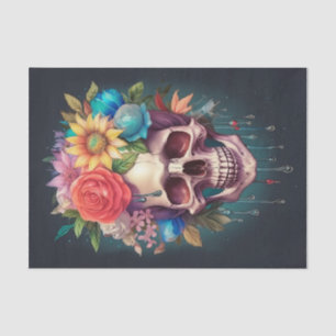 Papel De Seda Buen Día para Morir, Calavera Sonriente y Corona F