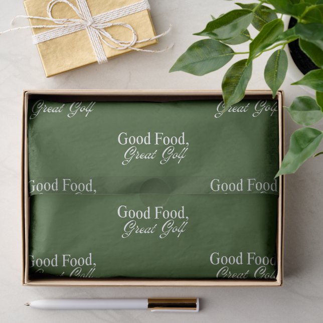 Papel De Seda Buena Comida, Gran Golf | Clubhouse Deep Green (Regalo )