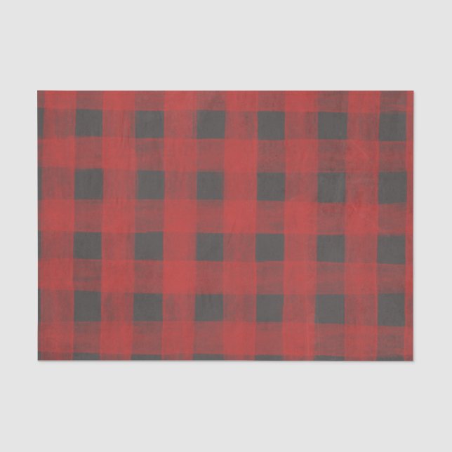 Papel De Seda Búfalo Rojo trenzado grandes damas (Anverso)