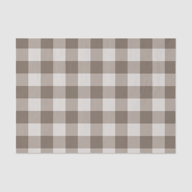 Papel De Seda Buffalo Check Beige Cream Ivory Gingham (Anverso)