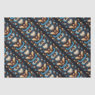Papel De Seda Búho azul