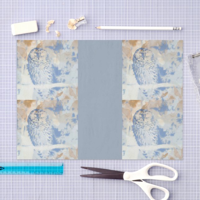 Papel De Seda Búho barrado edición (Artesanía)