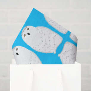 Papel De Seda Búho de nieve glam moderno