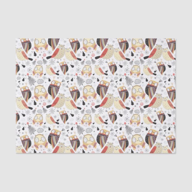 Papel De Seda Búho divertido de la textura (Anverso)