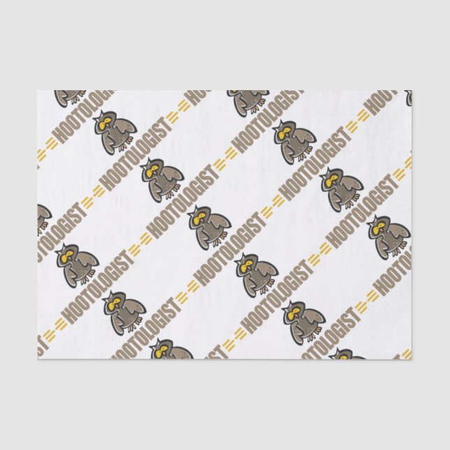 Papel De Seda Búho divertido de observación de aves (Anverso)