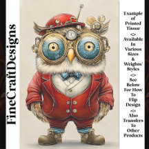 Búho encantador y caprichoso de estilo Steampunk, 