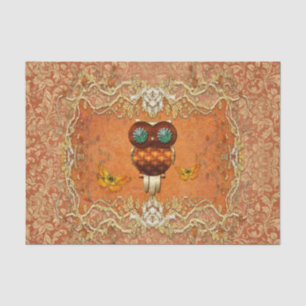 Papel De Seda Búho lindo del steampunk