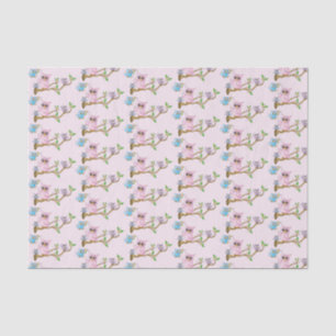 Papel De Seda Búhos Bebés Rosados Shower de Bebé