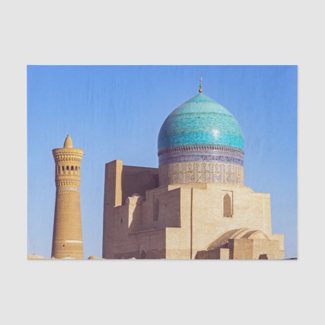 Papel De Seda Bukhara, Uzbekistán - Mezquita Kalyan (Anverso)