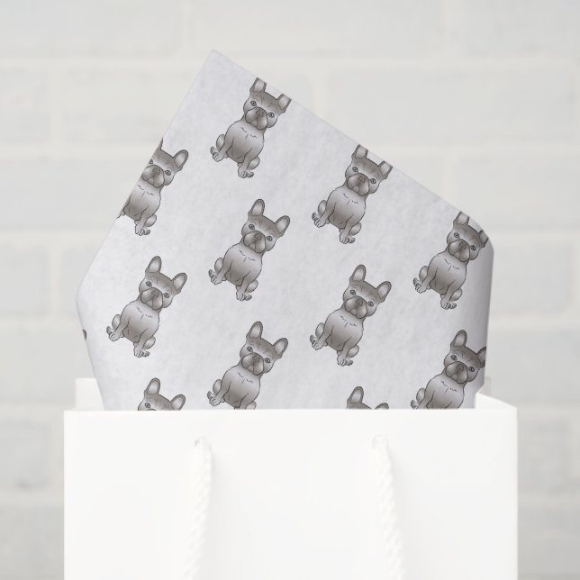 Papel De Seda Bulldog francés Isabella / patrón de perro francés (Bolsa de regalo)