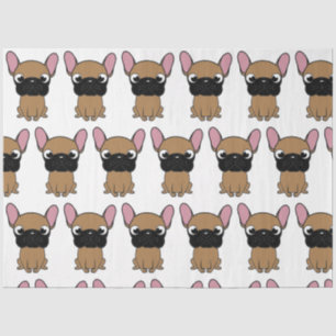 Papel De Seda bulldog francés nuevo dibujo animado kawaii cervat