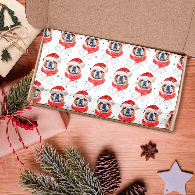 Papel De Seda Bulldog Inglés Navidad (Subido por el creador)