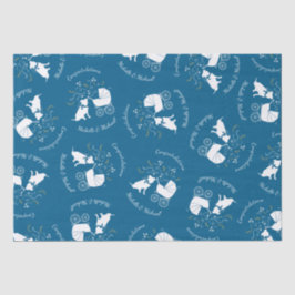 Papel De Seda Bulldog Pit Baby Shower Blue Boy Pitbull