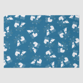 Papel De Seda Bulldog Pit Baby Shower Blue Boy Pitbull
