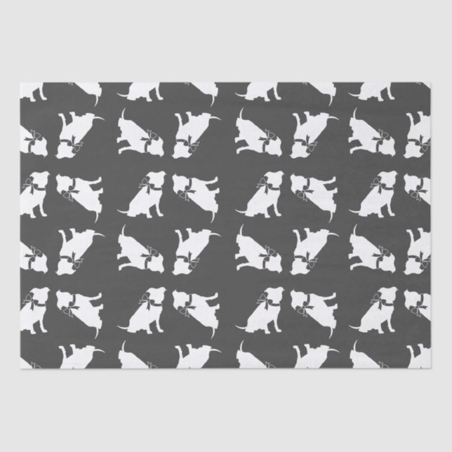 Papel De Seda Bulldog Pit Baby Shower Género neutro (Anverso)