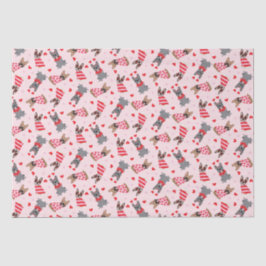 Papel De Seda Bulldoges de San Valentín