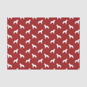Papel De Seda Bullmastiff siluetea rojo del modelo