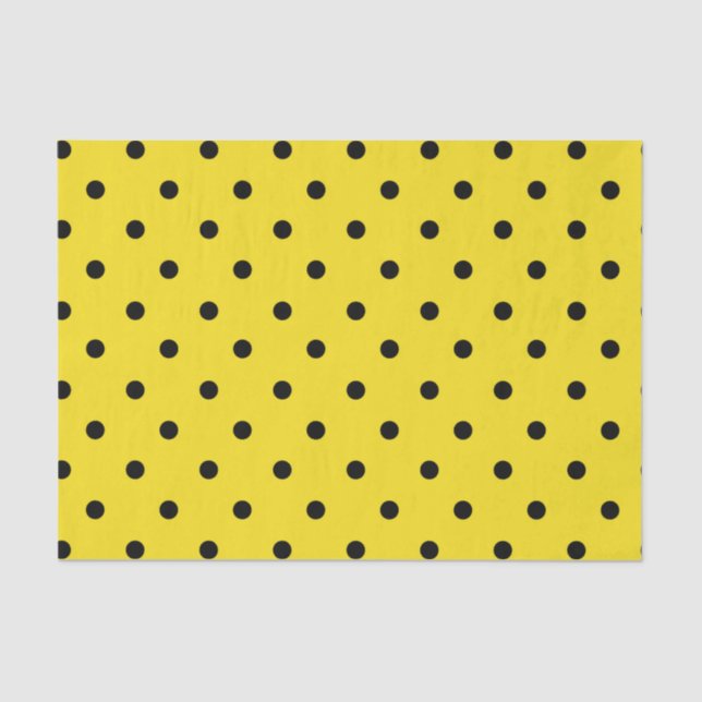Papel De Seda Bumblebee Black Spots Yellow Cute Bumble Bee (Anverso)